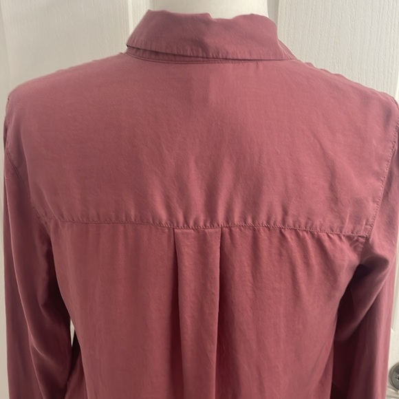 Frank & Oak Dusty Rose Button Down Shirt Long Sleeve Button Cuff Pocket Size S - Picture 7 of 14